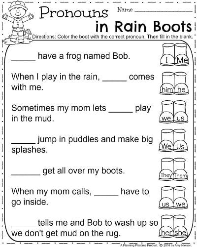 April First Grade Worksheets - Planning Playtime