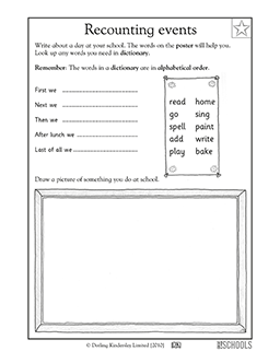 1st grade writing Worksheets, word lists and activities ...