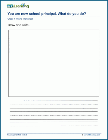 first grade writing worksheet free