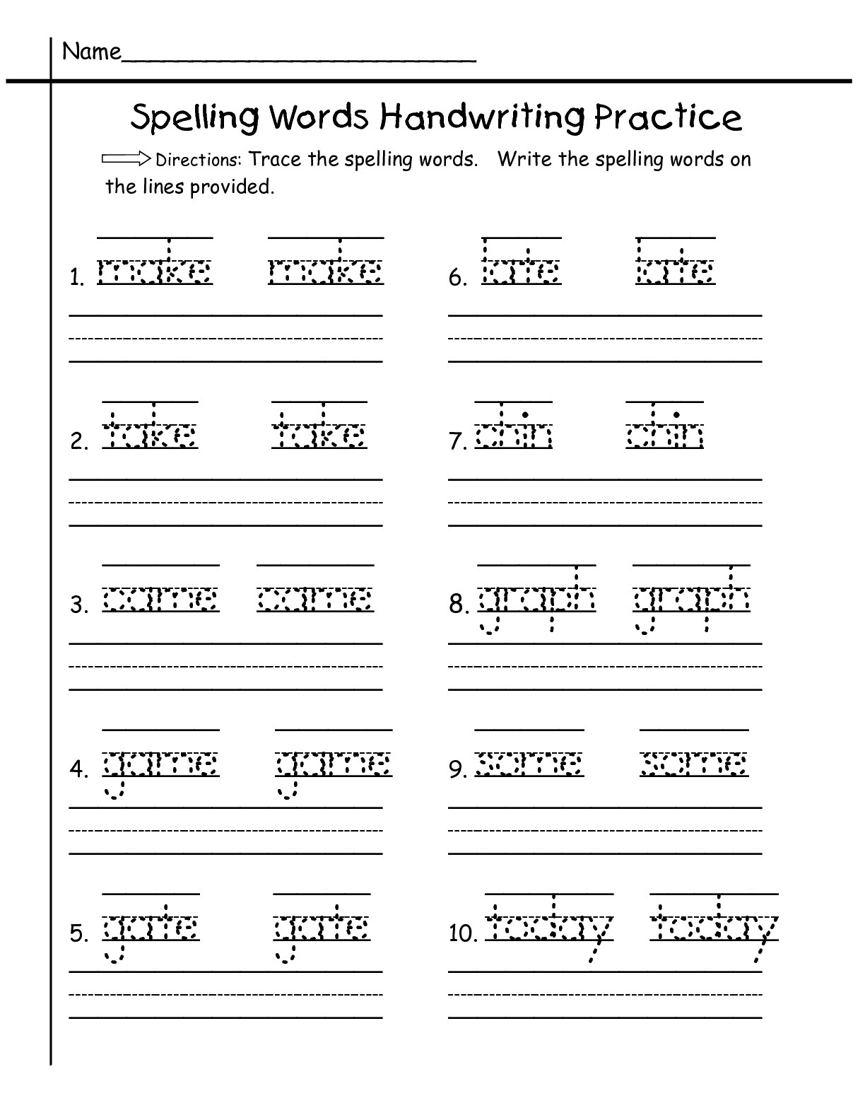 Free Printables For First Graders