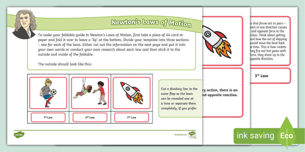 first law of motion worksheet