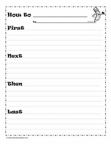 First, Next, Then, Last Worksheets