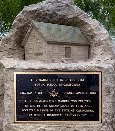 California Historical Landmark #587: Site of the First Public ...