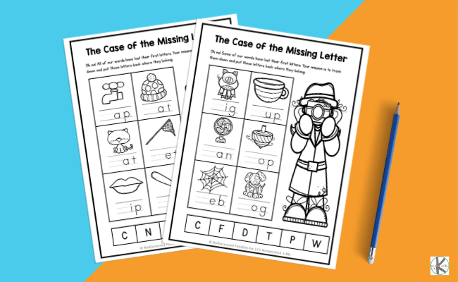 Free Beginning Sounds Worksheets pdf for Kindergarten and First Grade