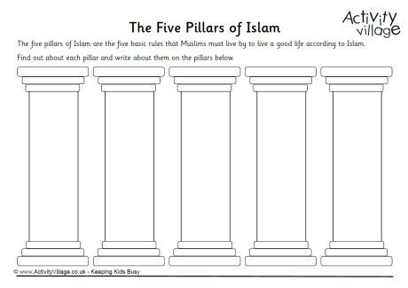 five pillars of islam worksheet