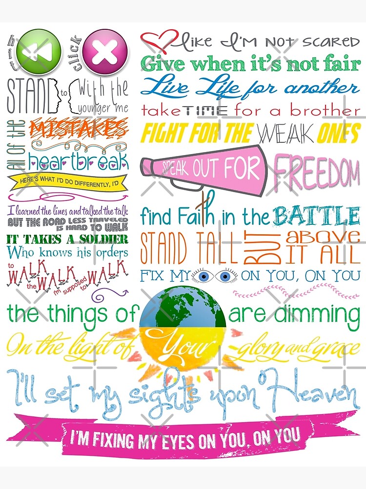 fix my eyes printable lyrics