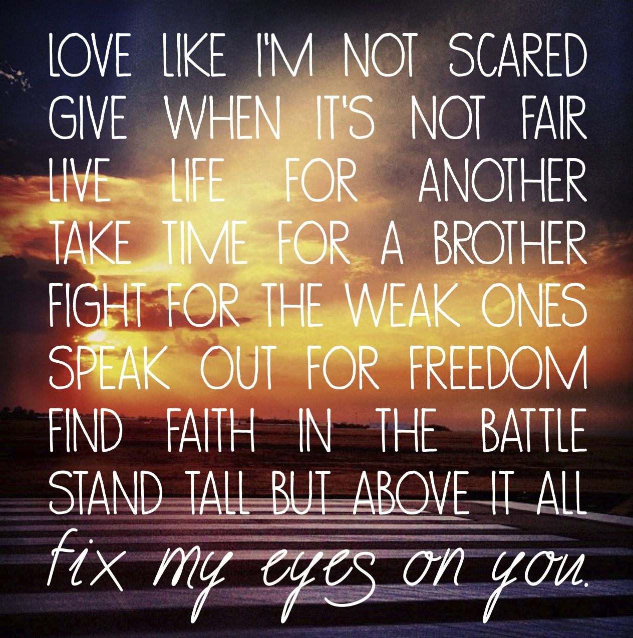 fix my eyes printable lyrics