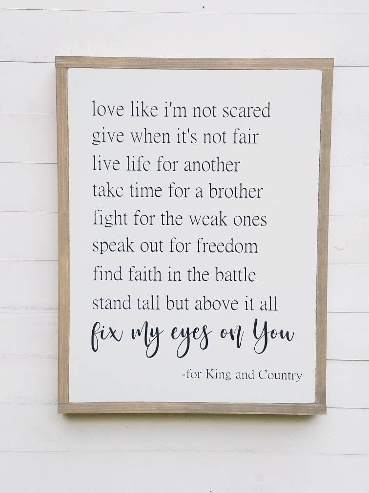 fix my eyes printable lyrics