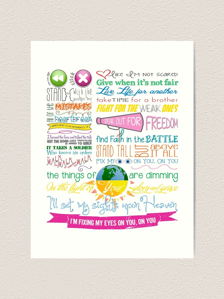 fix my eyes printable lyrics