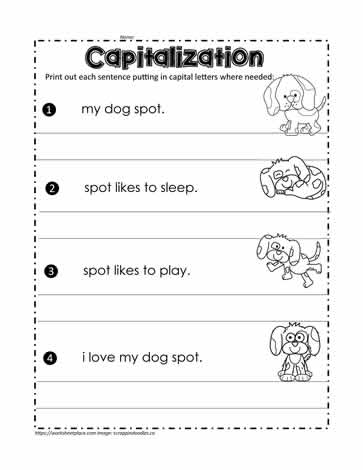 Fix the Sentences Worksheets