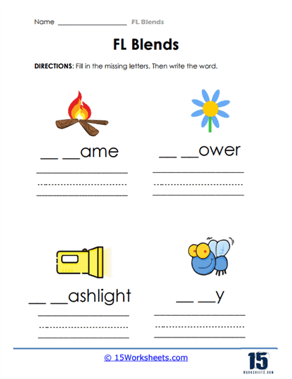 Fl Blends Worksheets - 15 Worksheets Library