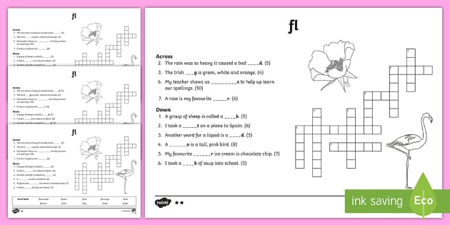 Fl Blends Worksheet | Consonant Blends (teacher made)