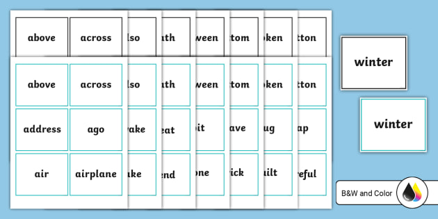 Fourth Grade Dolch Words Flash Cards (Lehrer gemacht)