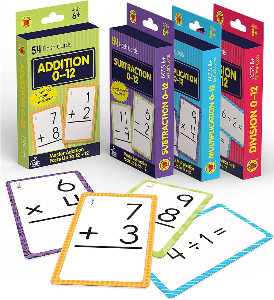 Carson Dellosa Math Flash Cards For Kids Ages 4 8 Addition 