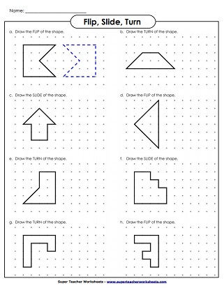 Slide, Flip, and Turn Worksheets