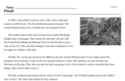 Flood! - Reading Comprehension Worksheet | edHelper
