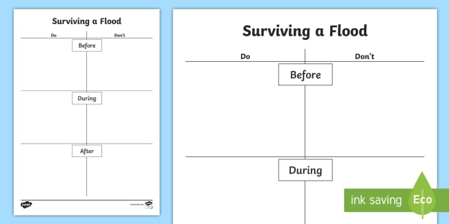 Surviving a Flood Worksheet / Worksheet (teacher made)