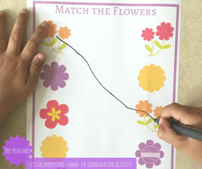 ? FREE PRintable Flower Match the Worksheets Preschool