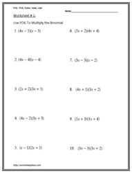 foil practice worksheet with answers