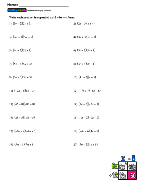 foil worksheet with answers