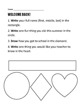 Following Directions worksheets
