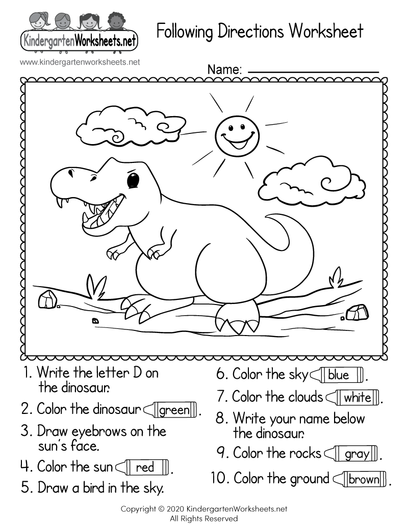 Following Directions Worksheet - Free Printable, Digital, &  PDF