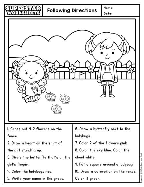 Free Following 2 Step Directions Worksheet Download Free Following 2 Free Following 2 Step Directions Worksheet Download Free Following 2