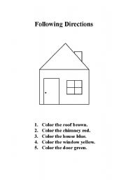 English worksheets: Following Directions