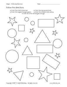following directions for 1st grade
