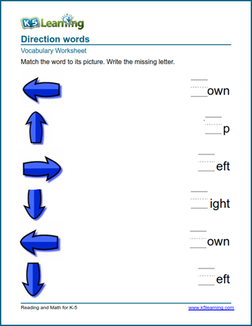 following directions worksheet for kindergarten