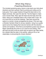 following directions worksheet for middle school students
