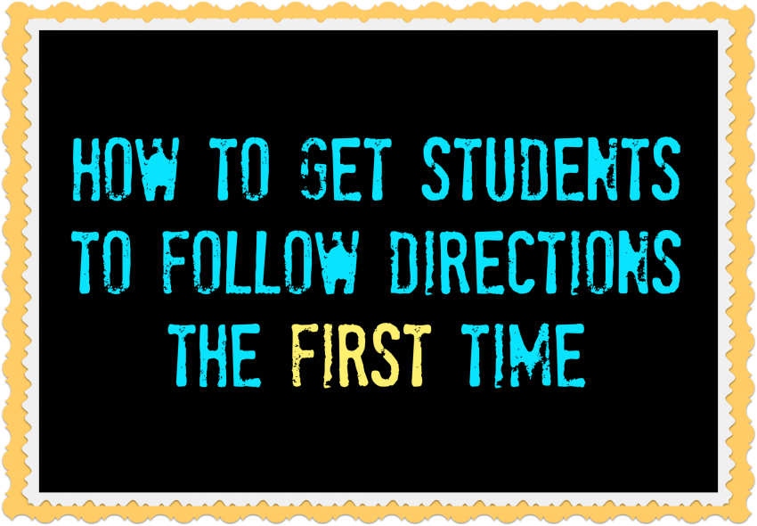 Truth For Teachers - How to get students to follow directions the ...