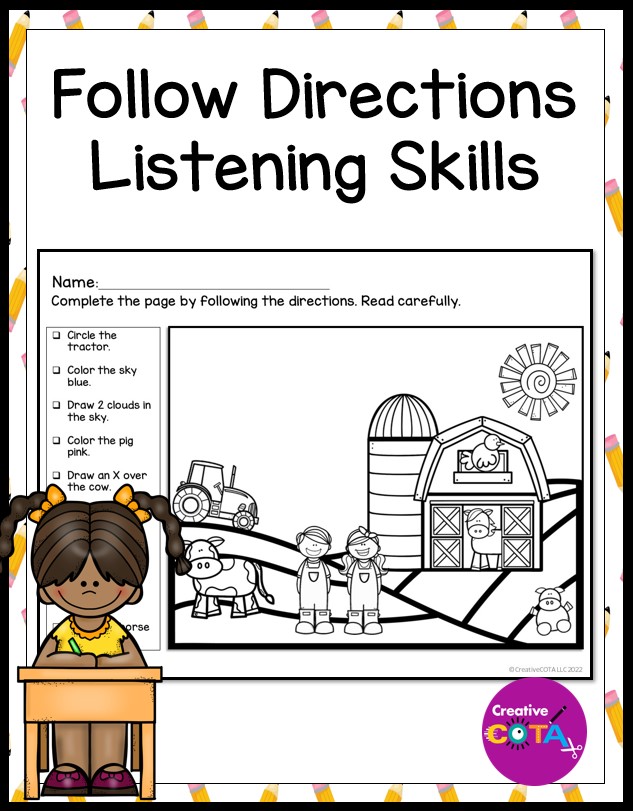 Following Instructions Activity PDF