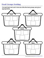 Five Food Groups Worksheets