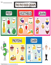 food groups worksheet for grade 1