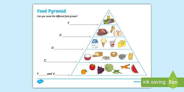 food pyramid printable worksheet