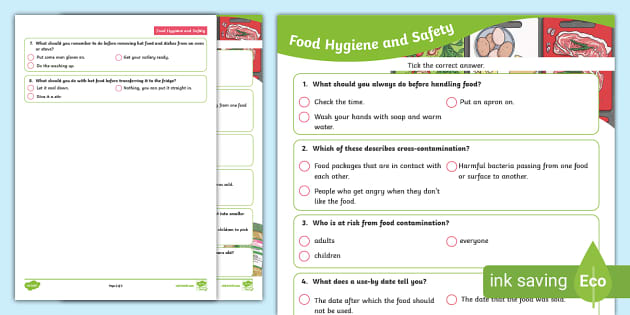 Food Hygiene and Safety Quiz - KS2 (teacher made) - Twinkl