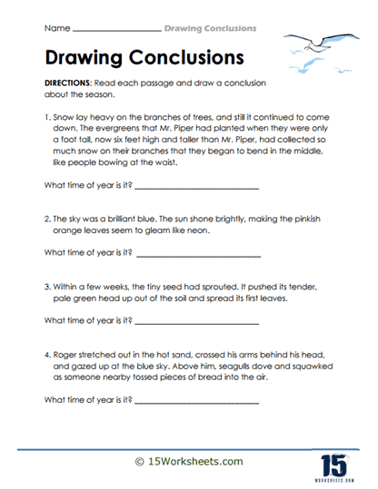 foot drawing conclusions worksheet
