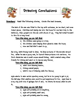 foot drawing conclusions worksheet