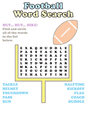 football worksheet printable