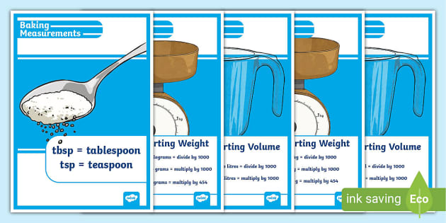 Life Skills: Cooking and Baking Measurement Display Posters