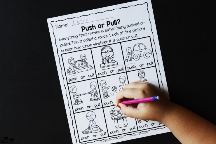 Force And Motion Lesson Plan | A Dab of Glue Will Do