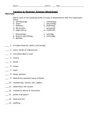 Careers in Forensic Science Worksheet.doc - Name: Period: Date ...