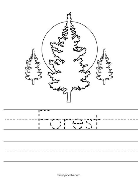 Forest Worksheet - Twisty Noodle