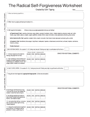 Self Forgiveness Worksheet 2020-2024 - Fill and Sign Printable ...