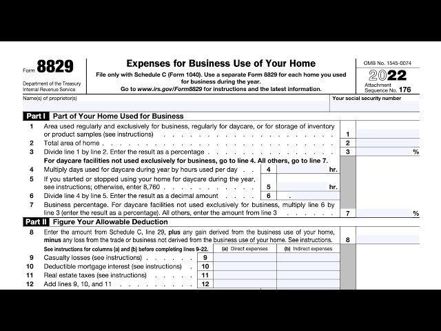 IRS Form 8829 walkthrough (Expenses for Business Use of Your Home