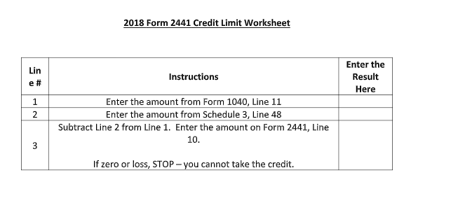form 8863 credit limit worksheet