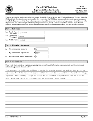 Fillable Online clsepa Form bI-765b Worksheet - clsepa Fax Email ...