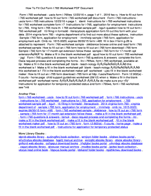 Fillable Online ygwd How To Fill Out Form I 765 Worksheet PDF ...