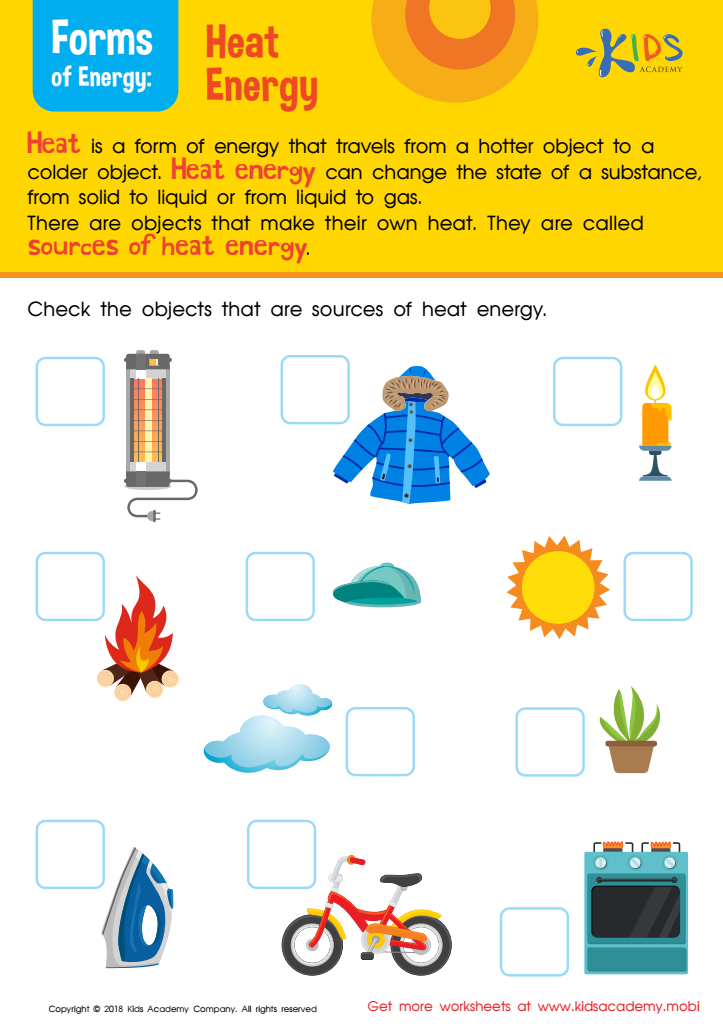 forms of energy worksheet 3rd grade